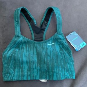 NWT Brooks Rebound Racer bra in Forest Jacquard